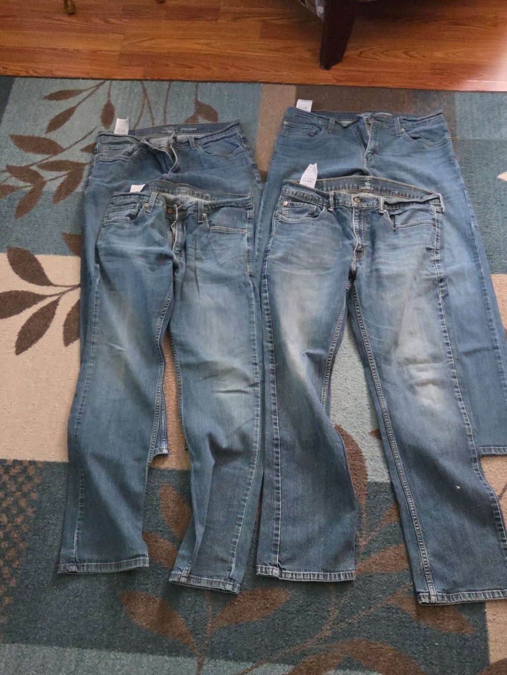 Levi's Men's Straight Jeans - Light Blue Denim (Lot of 4)